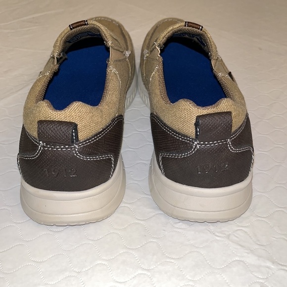 Nunn Bush Conway Canvas Moc Toe Slip On shoe khaki main image 8